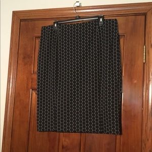 Elle Black Dot Pencil Skirt XL